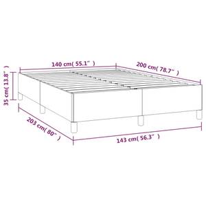 Bettgestell 3016038-5 Braun - Dunkelbraun - Breite: 143 cm