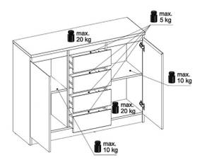 Kommode ARMADIO Braun - Holzwerkstoff - 109 x 85 x 35 cm