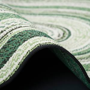 In- und Outdoor Teppich Carpetto Rund Grün - Textil - 120 x 1 x 120 cm