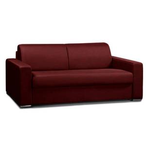 Canapé convertible ALLURE matelas Bordeaux - 195 x 100 cm - Rouge