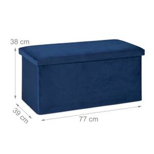 Banquette pliable en velours Bleu