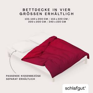 Bettbezug Woven Fade Satin Rot - 155 x 220 cm