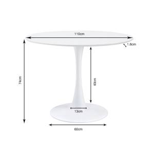 Table Schickeria Marbleprint Noir - 110 x 72 x 110 cm