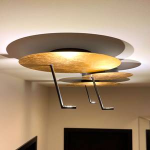 LED-Deckenlampe Hook Gold - 60 x 60 cm