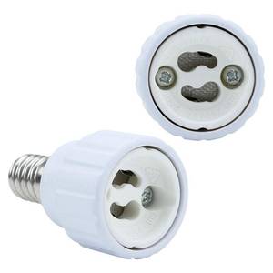 4x E14 auf GU10 Lampensockel Adapter Weiß - Kunststoff - 3 x 9 x 13 cm