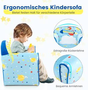 Kindersessel HY10208BL Blau - Massivholz - 40 x 54 x 50 cm