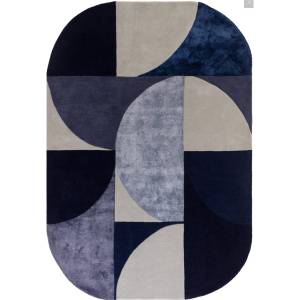 Tapis de salon moderne en laine LAVO Bleu - 200 x 300 cm