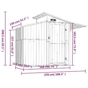 Abri de jardin 3006855 Gris