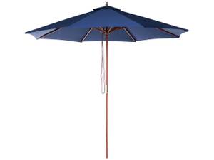 Parasol droit TOSCANA Bleu - Doré - Bleu marine - Chêne foncé