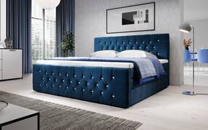 Boxspringbett Nobile Blau - Breite: 200 cm - H4