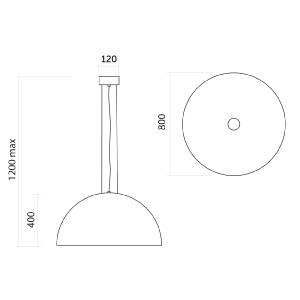 Pendelleuchte Cassis Hochglanz Cremeweiß - Durchmesser Lampenschirm: 80 cm