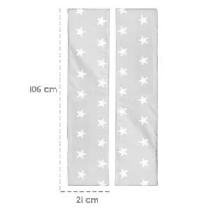 Bankkissen 2er Set Little Stars Grau - Textil - 108 x 3 x 20 cm