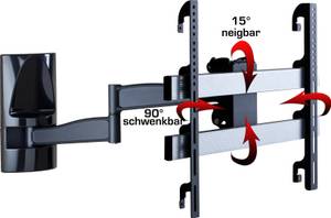 TV Wandhalterung WS300 Schwarz - Metall - 65 x 48 x 15 cm