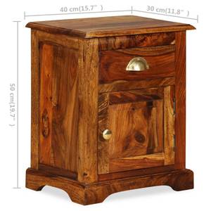 Table de chevet Marron - Bois massif - Bois/Imitation - 30 x 50 x 40 cm