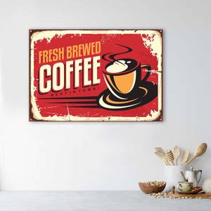 Bilder Kaffee Schild Retro Vintage 100 x 70 cm