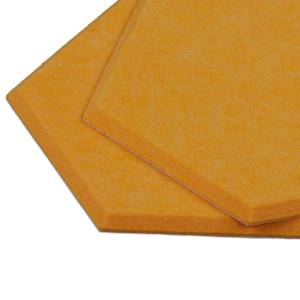 Gelbe Filzpinnwand Sechsecke 6er Set Gelb - Textil - 30 x 26 x 1 cm