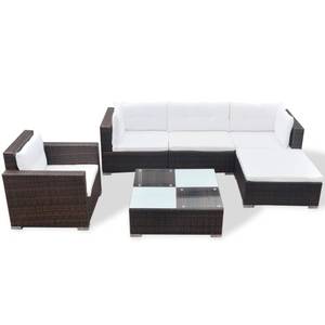 Gartenmöbel-Set Braun - Polyrattan - 74 x 31 x 74 cm