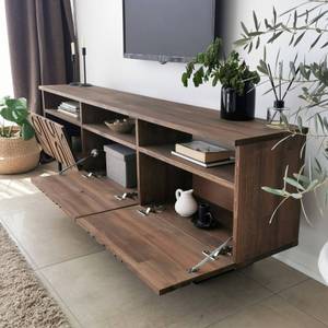 Fernsehschrank Dpatrici Braun - Holz teilmassiv - 30 x 40 x 170 cm