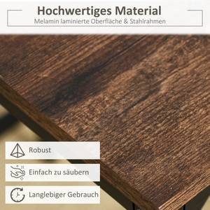 Bartisch-Set mit 4 Barhockern 835-337 Braun - Holzwerkstoff - 60 x 88 x 100 cm