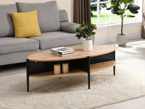 Couchttisch EVARO Schwarz - Holzwerkstoff - 65 x 39 x 125 cm