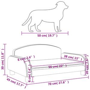 Lit pour chien 3032831 Marron clair - 70 x 45 cm