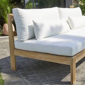 Gartensofa MIDLAND Beige - Massivholz - 94 x 78 x 205 cm