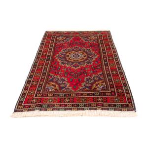 Afghan - 205x114cm Rot - Naturfaser - 114 x 1 x 205 cm