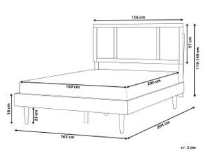 Lit double AURAY Largeur : 165 cm