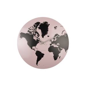 Pendule World Map Rose foncé