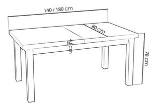 Esstisch Avena Buche Dekor - 140 x 80 cm