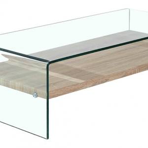 Table basse avec étagère - ICE Verre - 110 x 35 x 55 cm