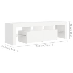 TV-Schrank 3008761 Weiß - Holzwerkstoff - 37 x 40 x 140 cm