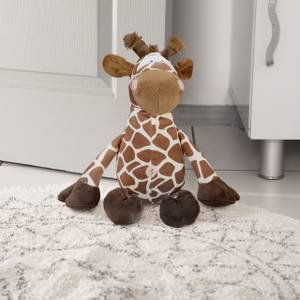 Butoir de porte motif girafe Beige - Marron - Fibres naturelles - Matière plastique - Textile - 25 x 26 x 23 cm