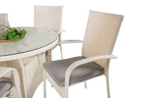 Gartenmöbel-Set Volta (5-teilig) Weiß - Rattan - 90 x 74 x 90 cm