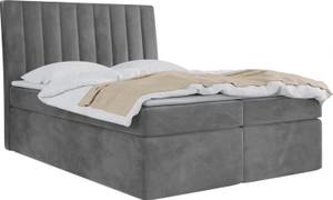 Boxspringbett mit Topper AMILA Grau - Breite: 140 cm - H3