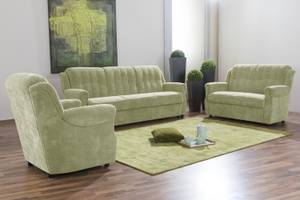 Moldau Sofa 3-Sitzer mit Bettfunktion Grün - Textil - Holz teilmassiv - 207 x 89 x 83 cm