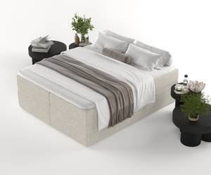 Boxspringbett Yoko Beige - Grau - Breite: 200 cm - H3