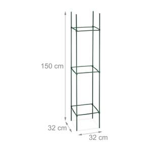 Lot de 4 treillis 150 cm Vert - Métal - Matière plastique - 32 x 150 x 32 cm