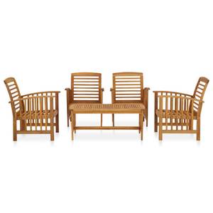 Garten-Lounge-Set (5-teilig) 3057974 Braun - Massivholz - Holzart/Dekor - 50 x 43 x 102 cm