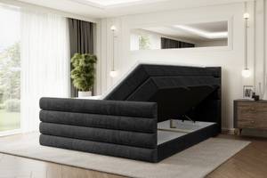 Boxspringbett CELESTIA-Z KING Schwarz - Breite: 180 cm