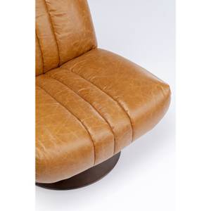 Fauteuil pivotant Napa Marron - Cuir véritable - 72 x 74 x 78 cm