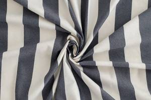 Vorhang baumwolle blau-weiß streifen Blau - Textil - 140 x 245 x 1 cm