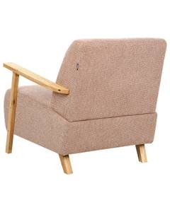 Fauteuil LESJA Chêne clair - Rose foncé