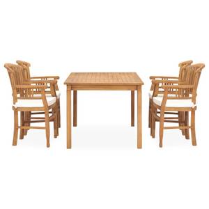 Garten-Essgruppe (5-teilig) 3005677-1 Braun - Cremeweiß - Weiß