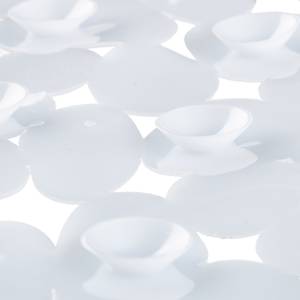 10 x Badewanneneinlage Steinoptik weiß Weiß - Kunststoff - 67 x 1 x 35 cm