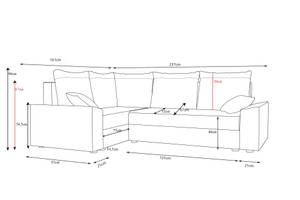 Ecksofa PAULI-PLUS Grau - Holzwerkstoff - 237 x 90 x 161 cm