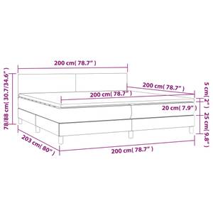 Lit à sommier tapissier 3017268-3 Vert foncé - Largeur : 200 cm