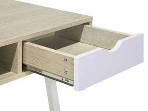 Schreibtisch CLARITA Braun - Weiß - Holzwerkstoff - 120 x 77 x 48 cm