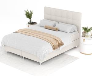 Boxspringbett Chanton Beige - Breite: 200 cm