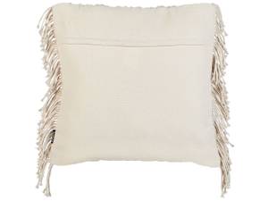 Coussin décoratif PATTAN Beige - Blanc - Fibres naturelles - 45 x 10 x 45 cm